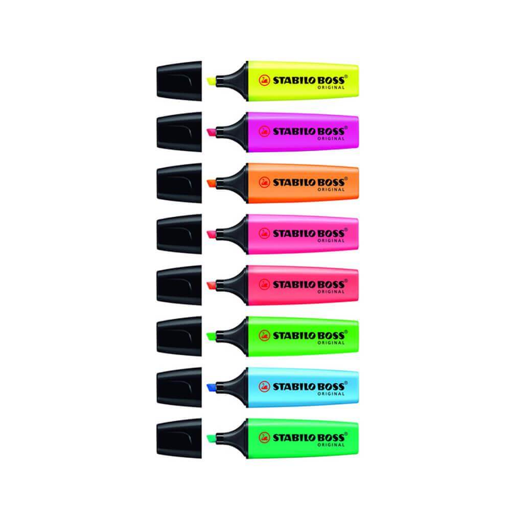 STABILO BOSS Highlighters pack of 8